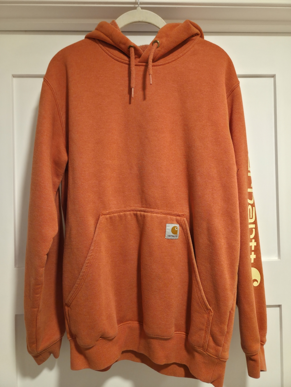 Carhartt Men's Loose Fit Midweight Logo Sleeve Hoodie K288 Orange Small